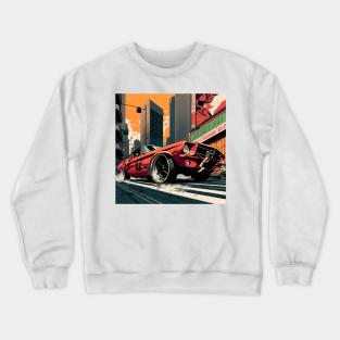 Comic Classic Mustang Drift Print Crewneck Sweatshirt